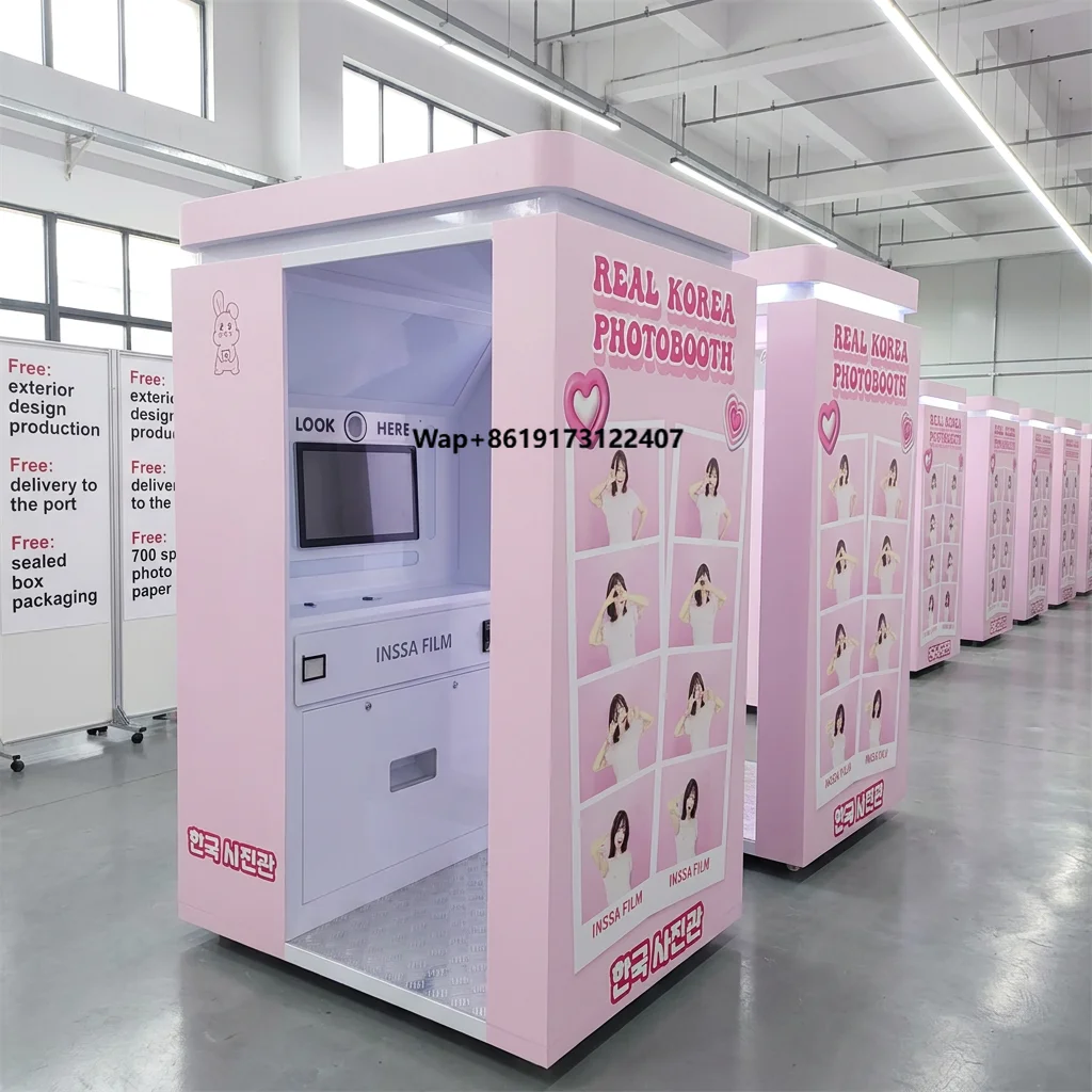 JLJ Manufacturer Customizable Appearance Sticker Photo Booth Box Instant Print Photobooth for Self-Service Feature