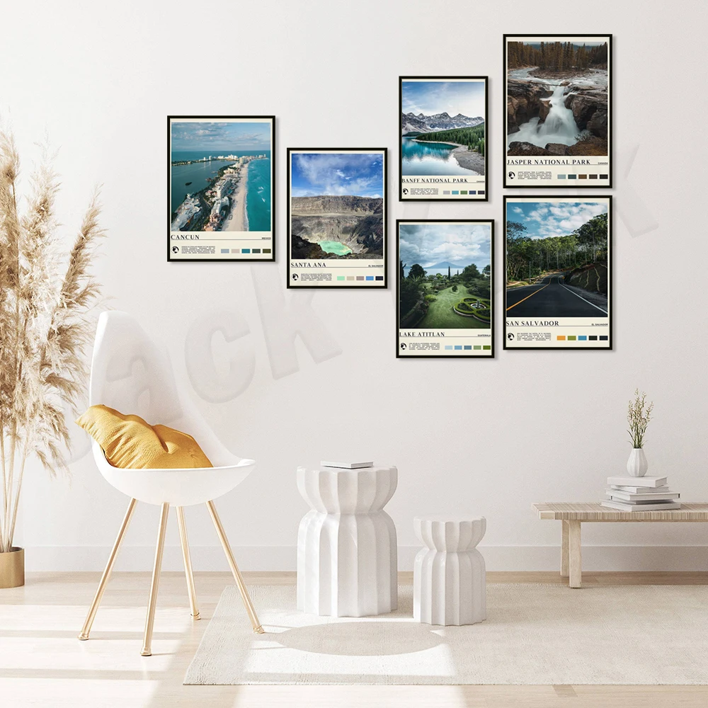 تيكل، سان خوسيه، مانويل أنطونيو، سان سلفادور، غرناطة، تيجوسيجالبا، حديقة جاسبر الوطنية، فانكوفر، تورونتو ملصقات السفر