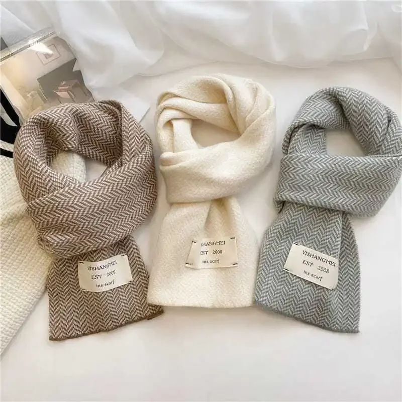 لينة محبوك سميكة المرأة وشاح أنيق الخريف الشتاء تنوعا زيبرا نمط الصوفية الرقبة أدفأ الكورية العصرية