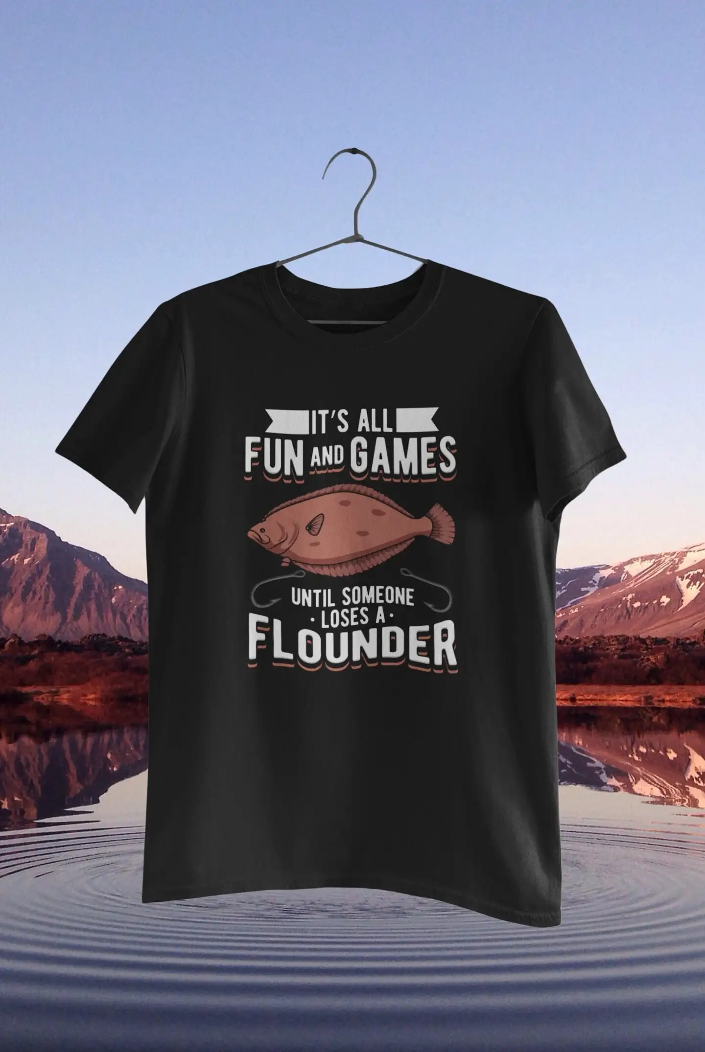 Flounder Fishing T Shirt Fluke Fisherman Loses A