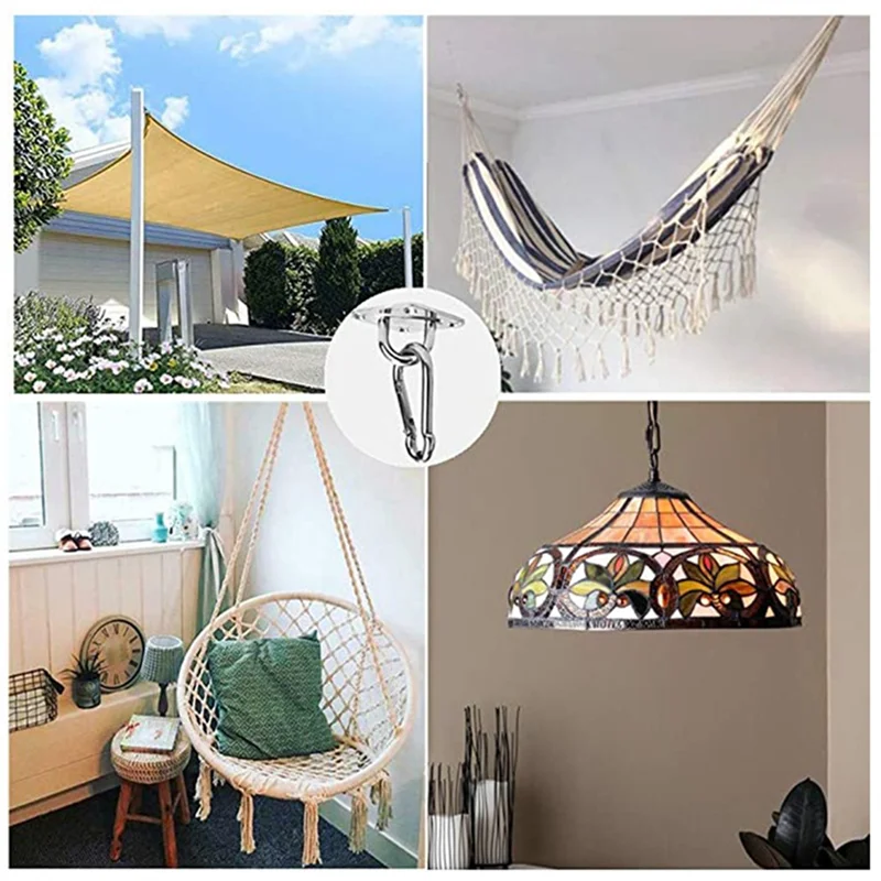 -ABJZ Kit de fixation de voile d'ombrage pour ensemble de boucles de porte en acier à trois coins