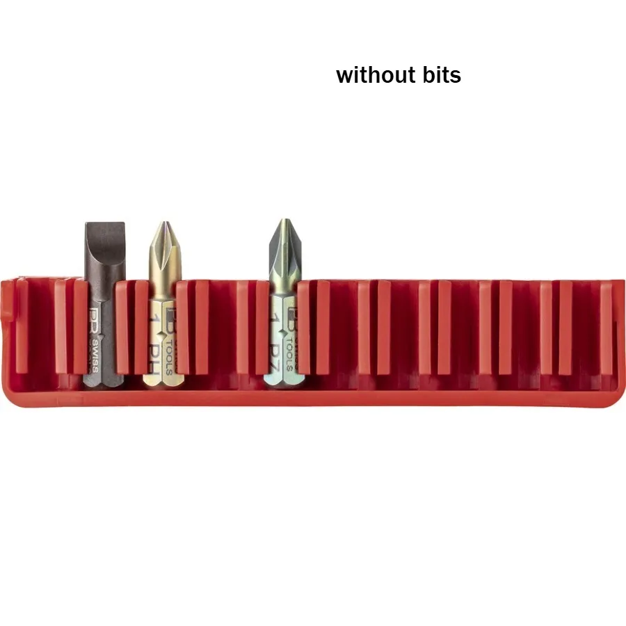 PB Swiss Tools PB 971.C6 und E6 Leerer Modularer BitBlock-Halter Kunststoff-Aufbewahrungsregal für 10 Stück 1/4" C6 & E6 Schraubendreher-Bits – Detail 4