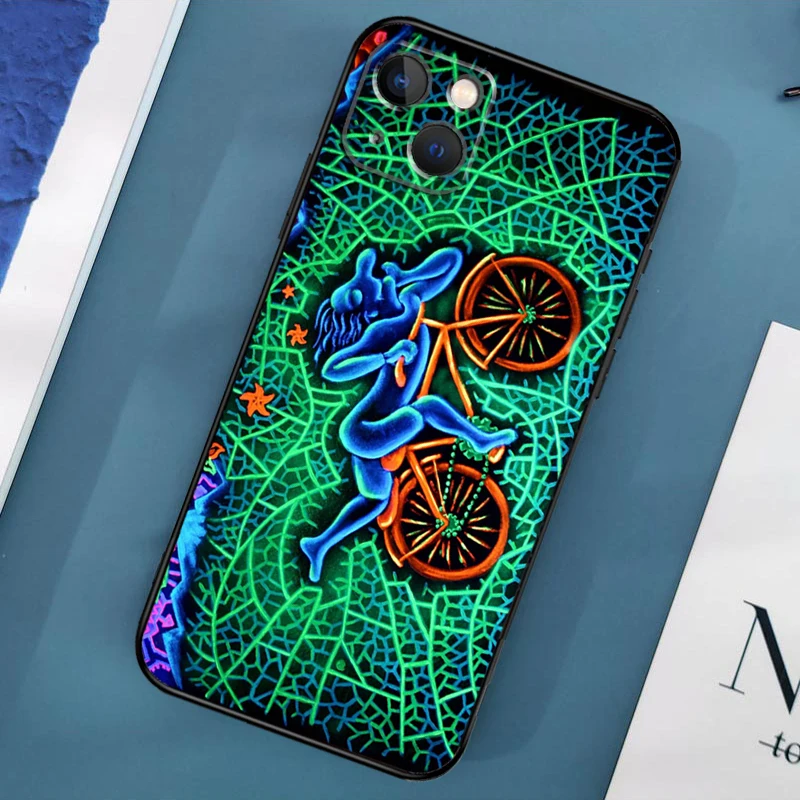 LSD Albert Hofmann Bicycle Day Phone Case For iPhone 16 15 13 12 11 14 Pro Max Mini X XR XS MAX Plus Back Cover