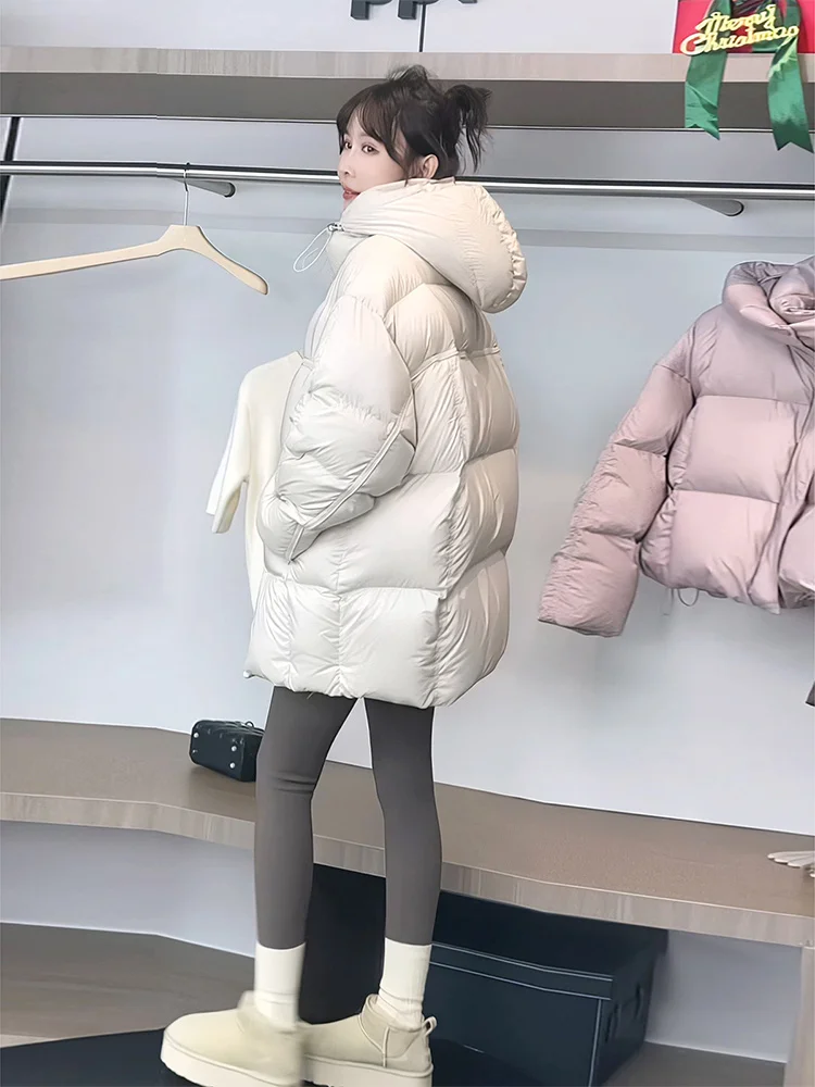 

Thickened Super Fluffy Warm Cotton Jacket Women's Winter Fashion Color Block Inner Popular Cotton Coat Korean Style