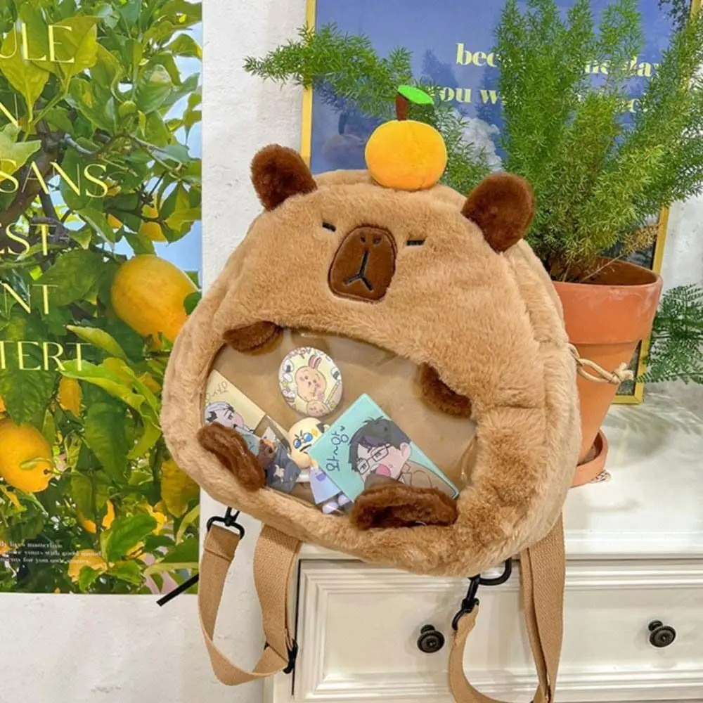 Capybara Itabag Carteira, Item pequeno, Saco De Boneca Transparente, Armazenamento De Emblema Pingente, Mochila Anime, Saco De Viagem