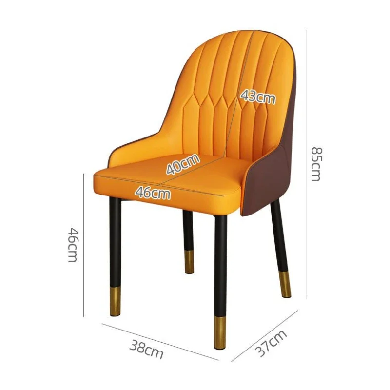 Nordic Style Luxury Dining Chairs Backrest Chairs Hotel Dining Office Chair Nail Salons Makeup Stool Computer Chair Furniture