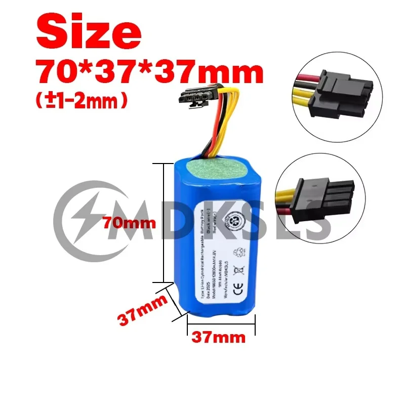 New 14.4V/14.8V 12800mAh Li-ion Battery For Cecotec Conga 1290 1390 1490 1590 LIFERO RX9 360 S5 S7pro T90 Vacuum Cleaner Sweepe