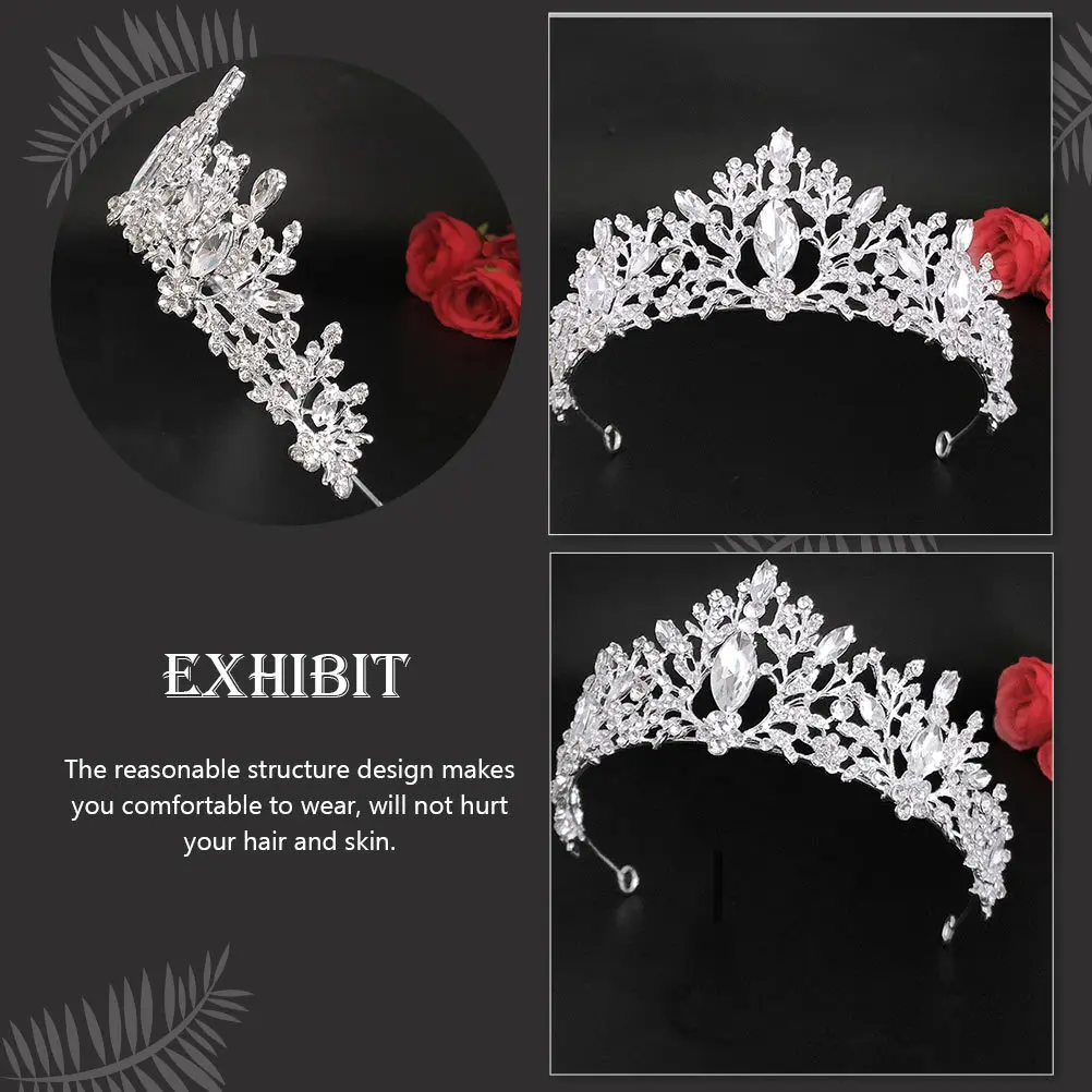 

Branch Shaped Crown Wedding Tiara Bride Crown Decor Shiny Headwear Party Wedding Headdress Prop Hair Styling Tool