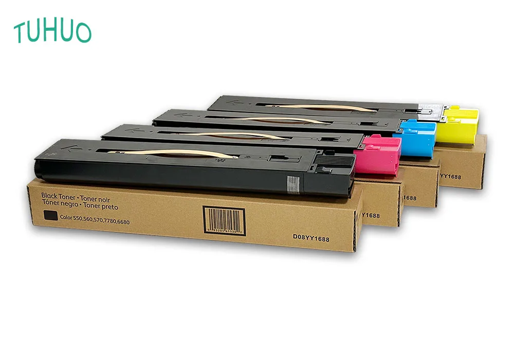 1PCS C560 C7780 Toner Cartridge Compatible for Xerox Color C550 C560 C570 DocuCentre IV C5580 6680 7780 WC7965 7975 BYCM:600g