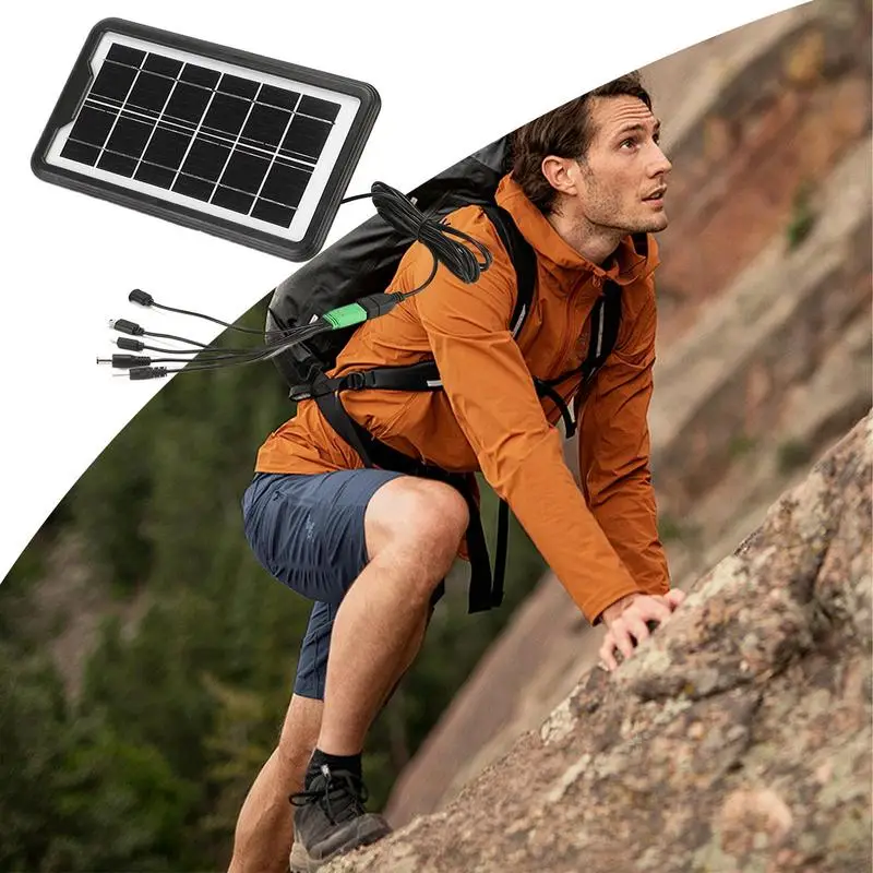 Camping Lade Solar Panel 5-Port Design Tragbare Outdoor Solar Panel Hohe Effizienz Energie Umwandlung Handy Taschenlampe