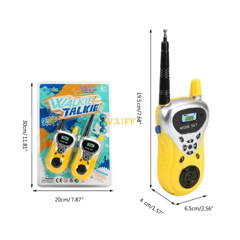 Pacote w3jf 2 mini walkie walkie talkie intercom brinquedo crianças ao ar livre conversas sem fio
