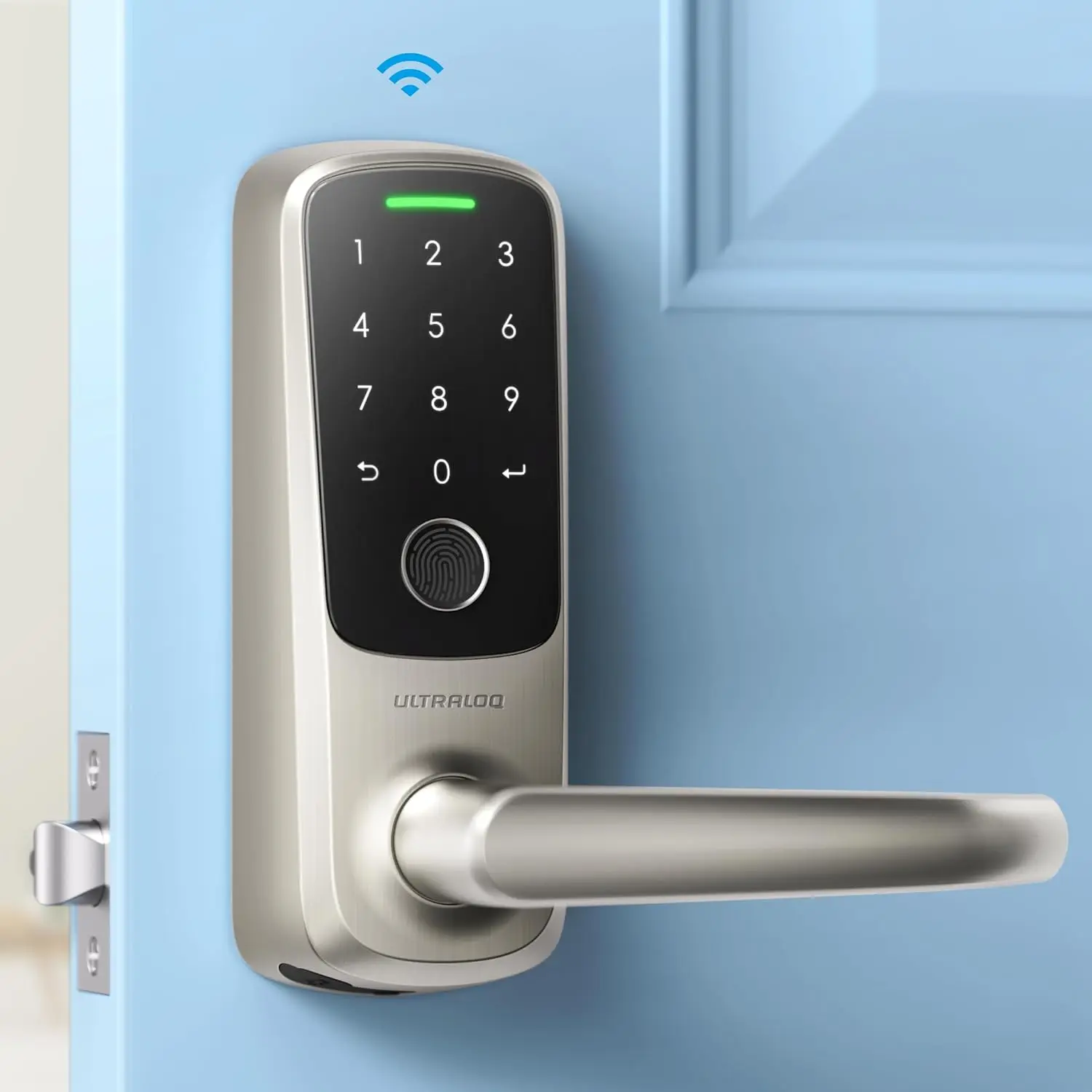 

Latch 5 Smart Lock - Built-in WiFi Smart Fingerprint Door Lock - Biometric Keyless Entry Door Lock with App