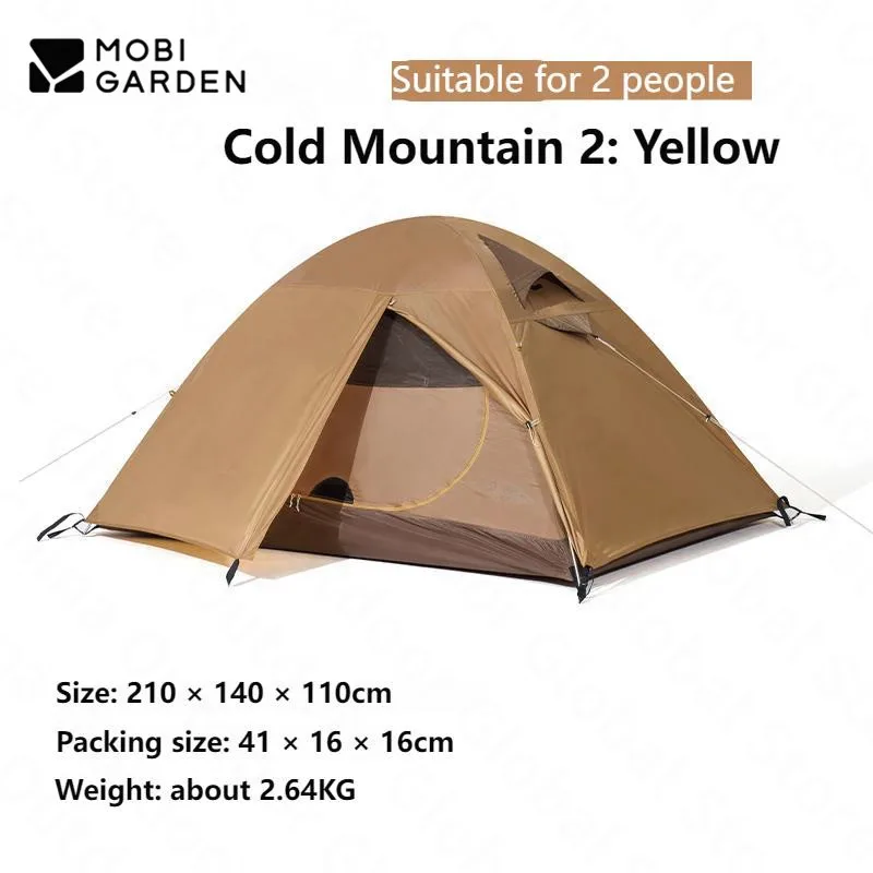 MOBI GARDEN New Cold Mountain Tent Outdoor 2-4 Person Camping Tent