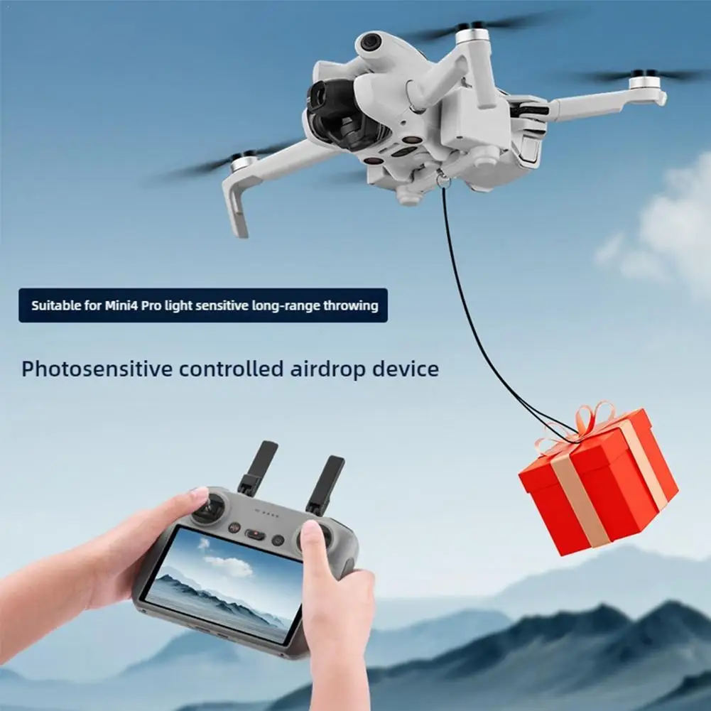 For DJI MINI 4PRO Airdropper Thrower Drone Airdrop Steering Gear Gift Thrower Drone Airdrop Photosensitive Control Accessories