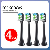 Replacement Brush Heads for SOOCAS X3/X3U/X5 4PCS Clean Brush Soft DuPont Sonic Electric Toothbrush Vacuum Nozzles Bristle