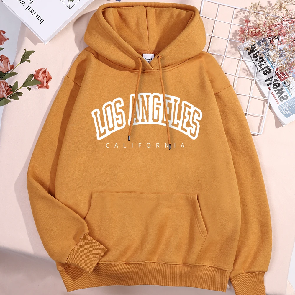 Los Angeles California City Hoody Men Women Creativity Crewneck Clothing Fashion Pullover Hoody Autumn Fleece Warm Streetwear