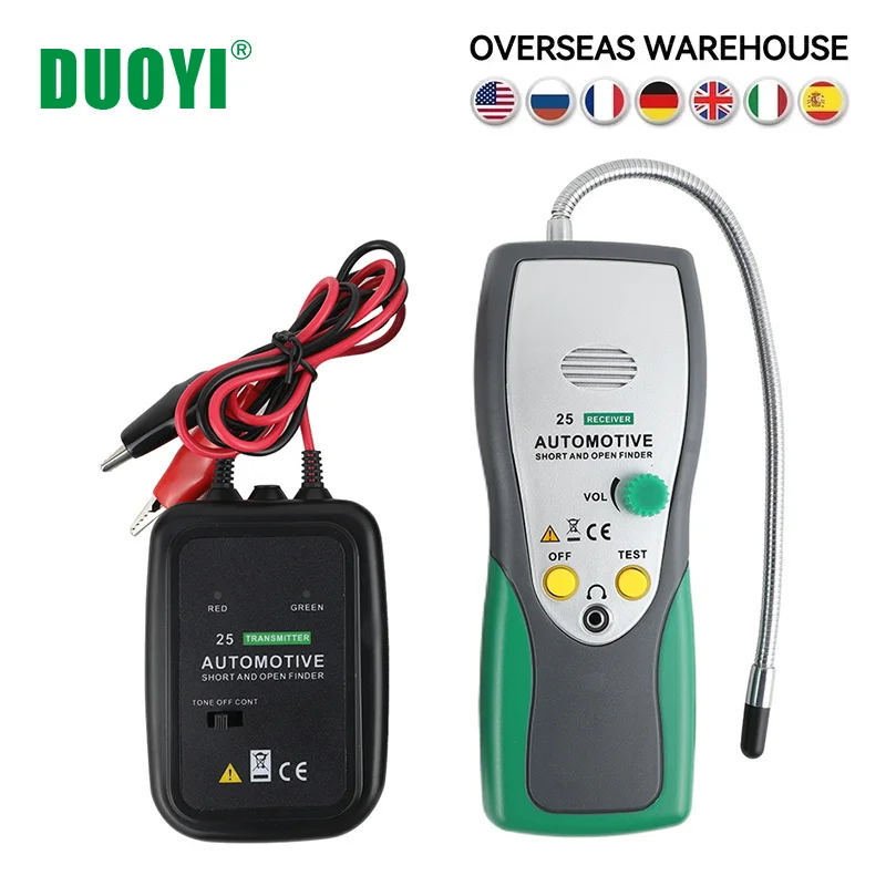 DUOYI DY25 Automotive Short Open Circuit Finder Tester Car Trucks Cable Tracker Car Circuit Scanner Open Short DC Circuit Tester