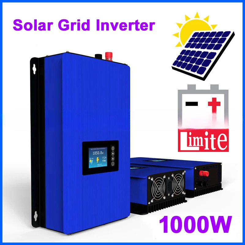 

1000W Solar Panels Battery On Grid Tie Inverter Limiter For Home PV Power System DC 22-65V/45-90V AC 90V-130V 190V-260V