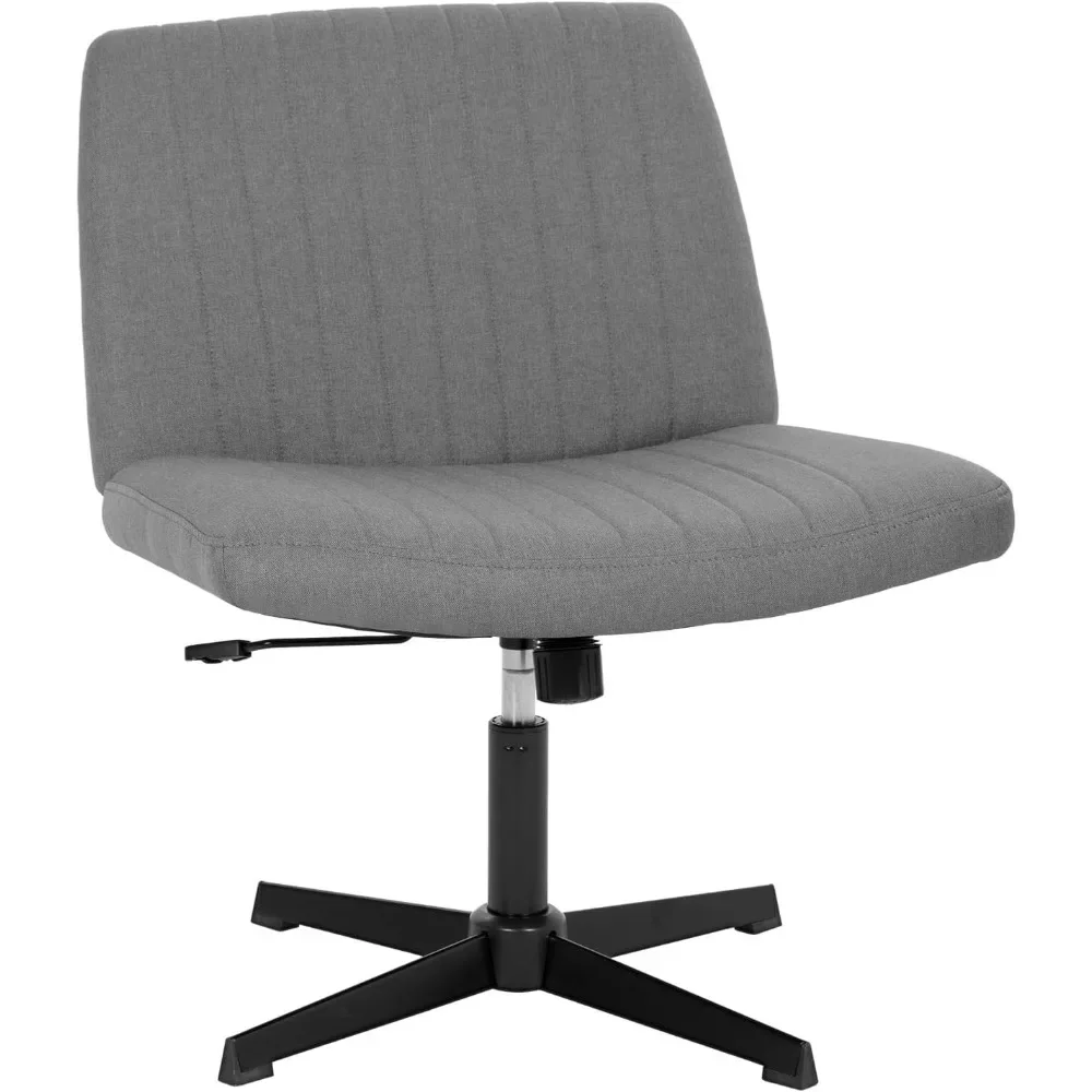 Silla entrecruzada, silla de oficina sin brazos, sin ruedas, silla de escritorio ergonómica ajustable en altura giratoria moderna