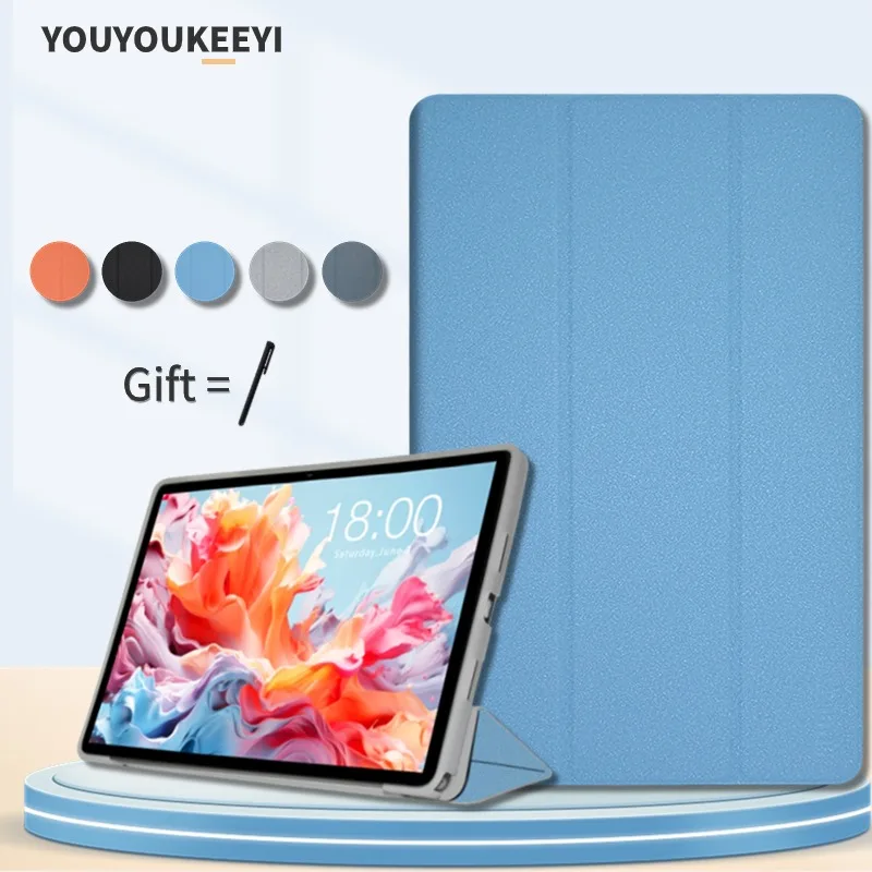 

Ultra Thin Three Fold Stand Case For Teclast P30T 10.1inch 2024 Tablet Soft TPU Drop Resistance Cover For TECLAST P30T