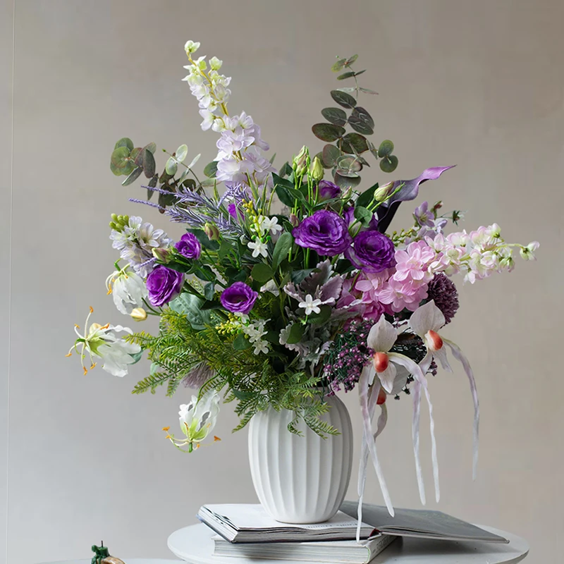 

Simulation flower art set home dining table table light luxury ornament
