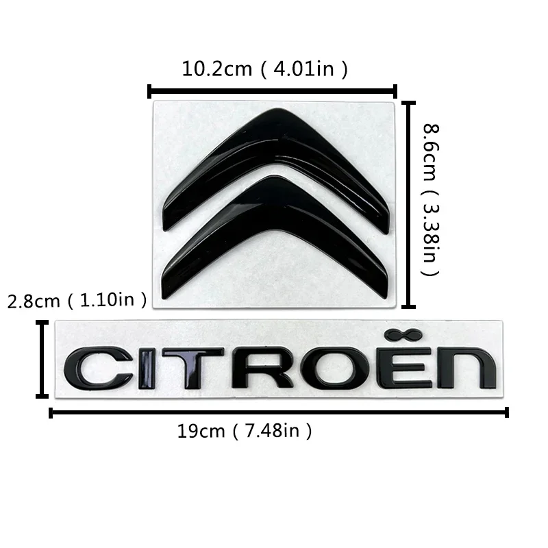 Metal Car Front Rear Emblem Badge Citroen C4 C3 C5 C1 DS3 DS5 DS4, Jumper Xsara C-Elysee Picasso Sega C-quatre, Refit Sticke view 3