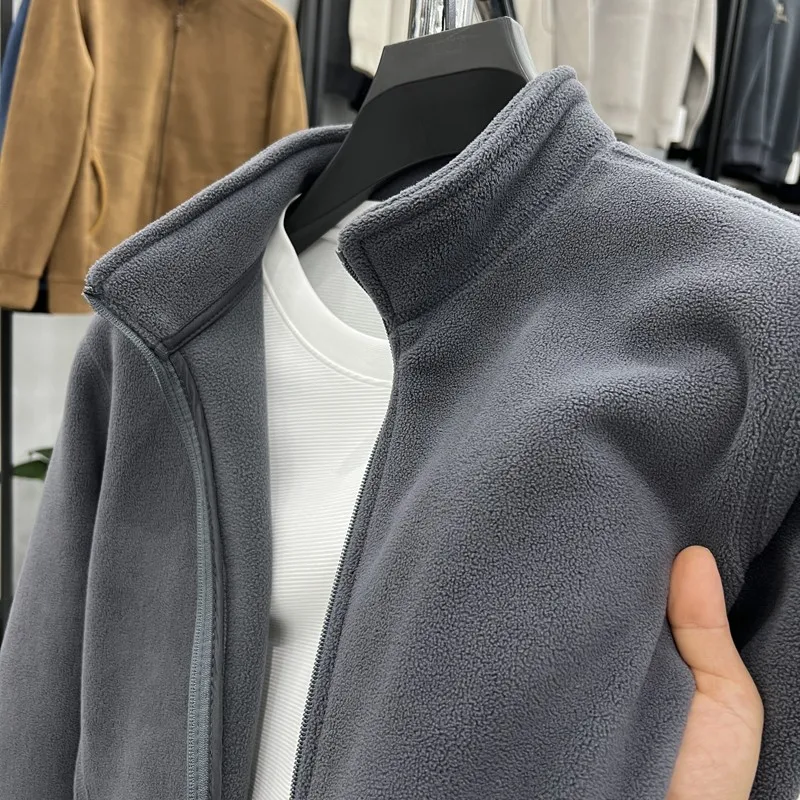 Men's Fleece Jacket Outerwear Casual High-End Warmth Autumn Winter Style Polyester  Camping Travel Gear Outdoor Clothing