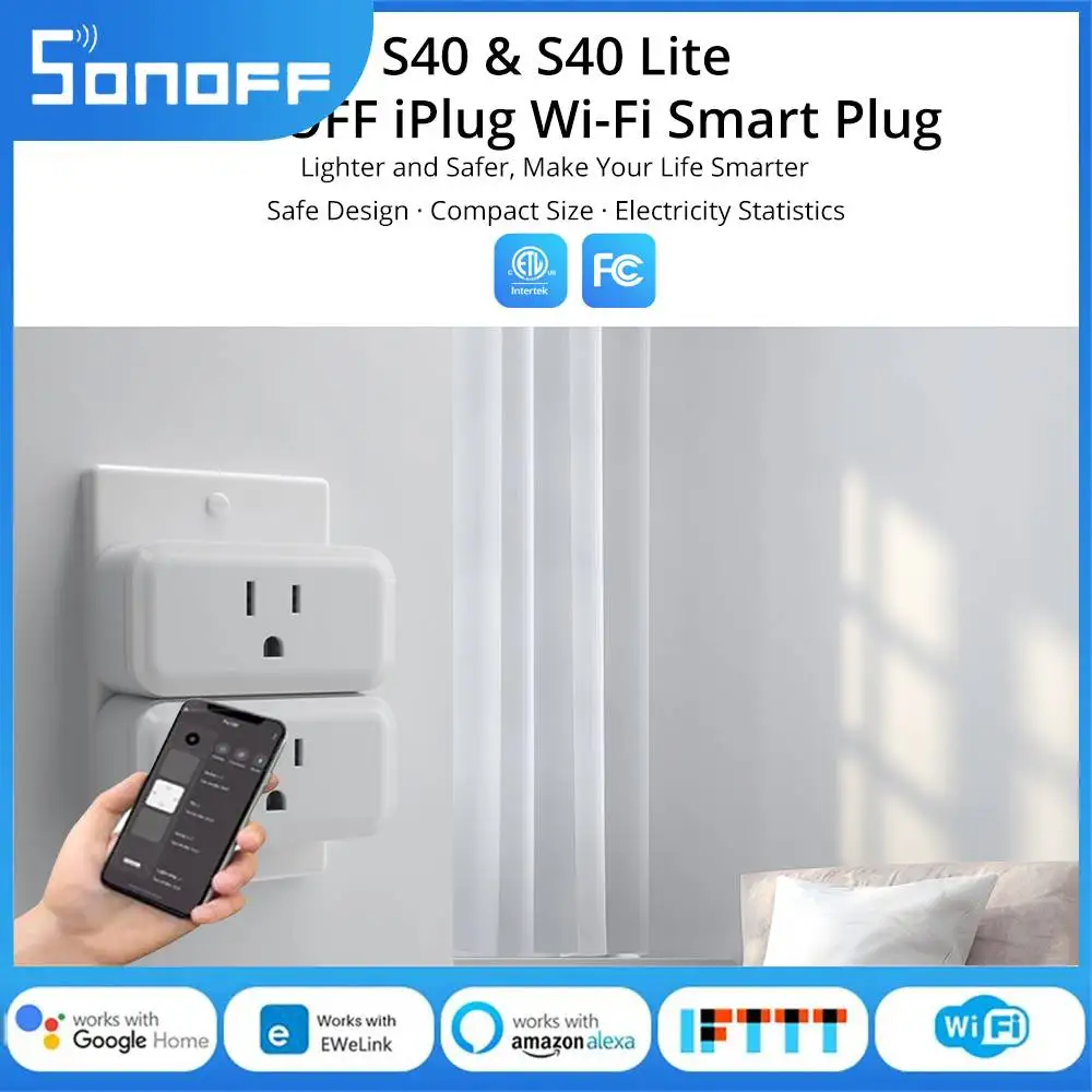 

Смарт-розетка SONOFF S40/S40 Lite, Wi-Fi, 15 А, 1800 Вт