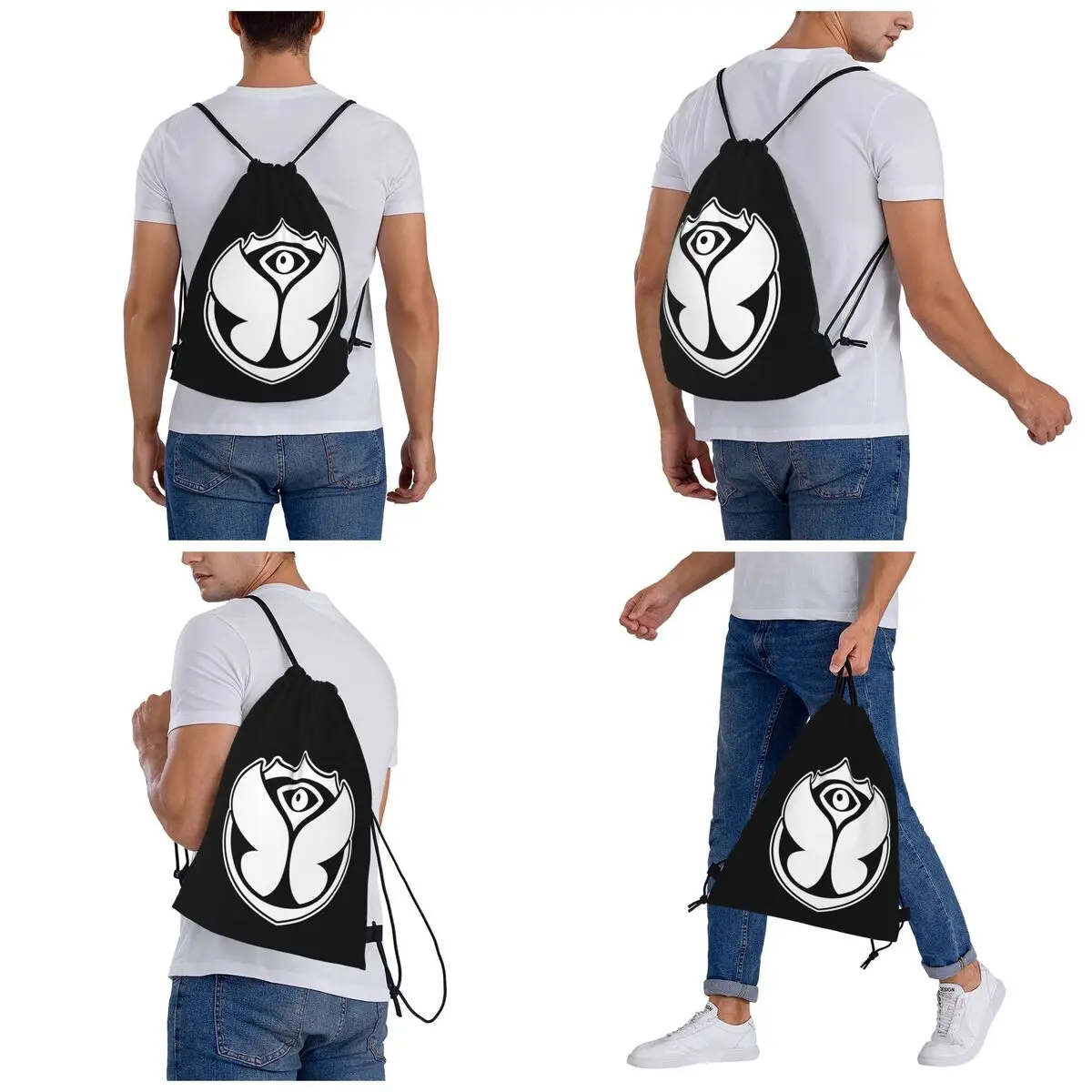 Tomorrowland Belgian Electronic Dance Music Festival Backpacks Casual Drawstring Bags Storage Bag Book Bags Man Woman Students