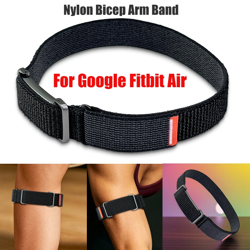 Metal Bumper Case+Nylon Arm Band For Google Fitbit Air Active Sport Men Women Breathable Adjustable Wristband For Fitbit Air
