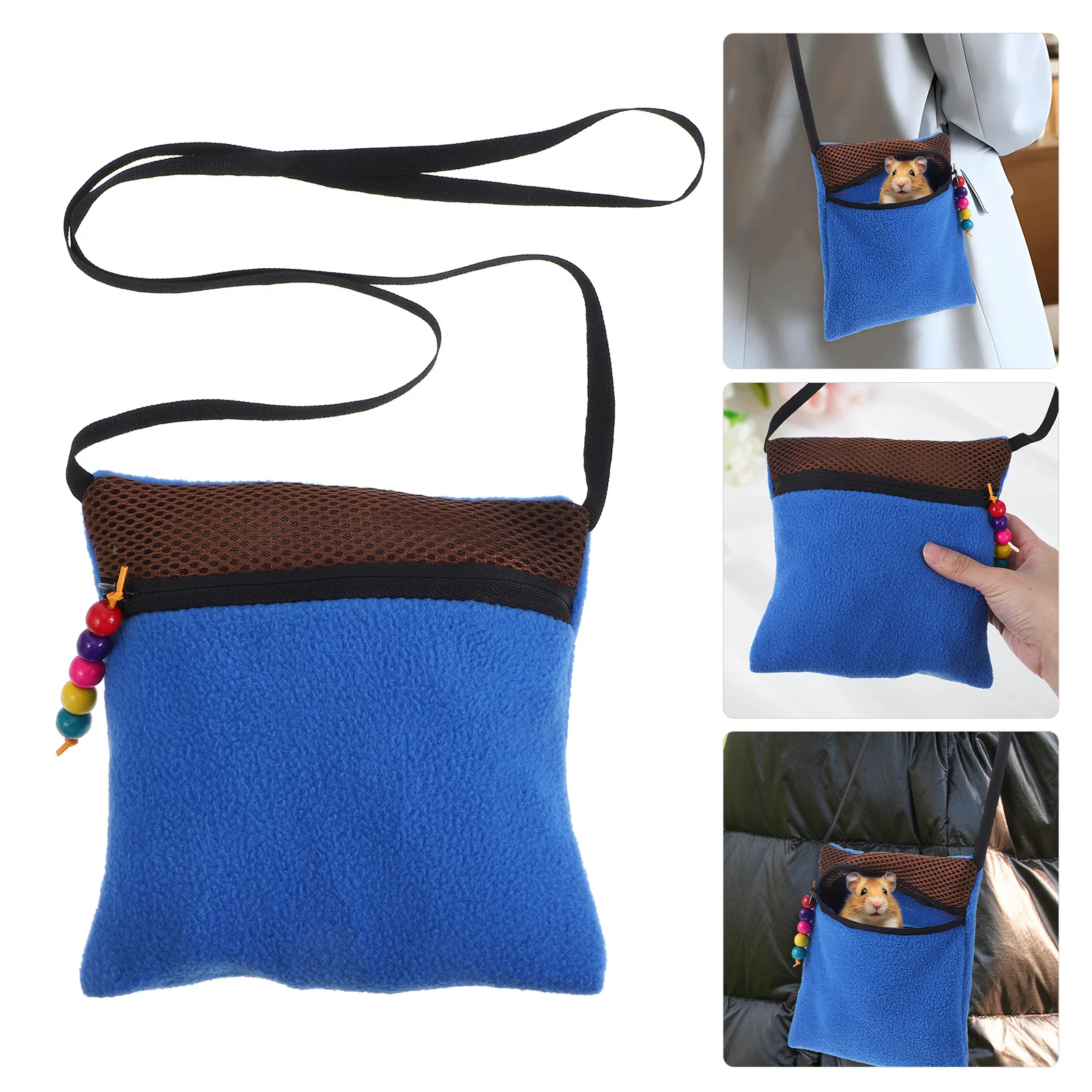 

Small Pet Carrier Hamster Outdoor Carrier Hamsters Pouch Breathable Design Shoulder Strap Easy to Carry Comfortable Travel