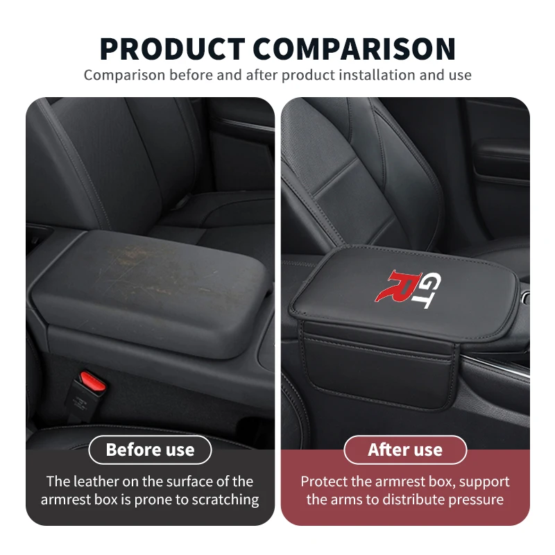 Car Armrest Box Booster Cushion Storage Bag Center Console Box Protect Cover For Nissan GTR NISMO JDM R32 R33 R34 Teana Skyline view 5