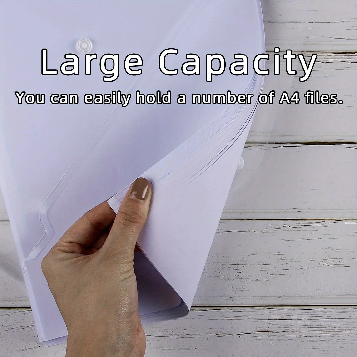 Clear Plastic Wallets A4-30 Pack Plastic Folders Document Wallets Files Popper Wallets