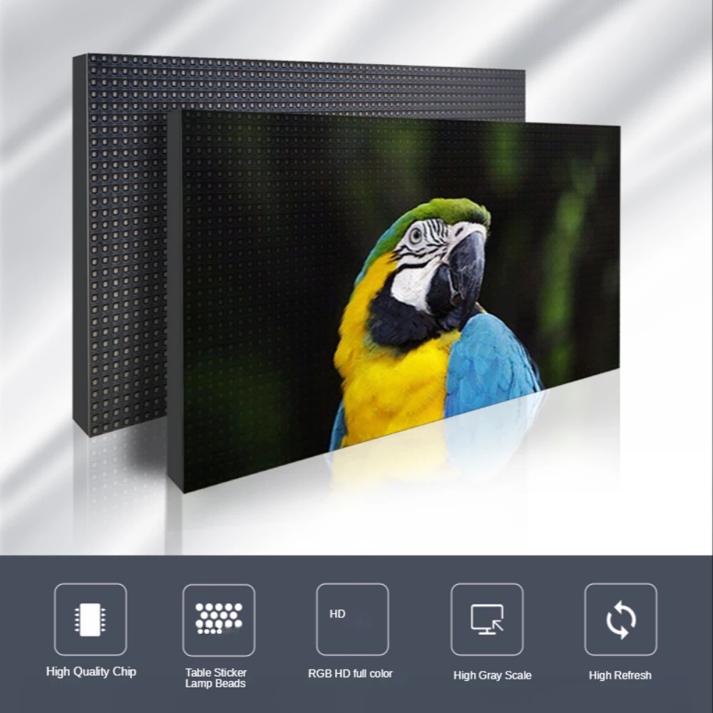 P4 LED screen panel module 256*128mm 64*32 pixels 1/16 Scan Indoor 3in1 SMD RGB Full color P4 LED display panel module