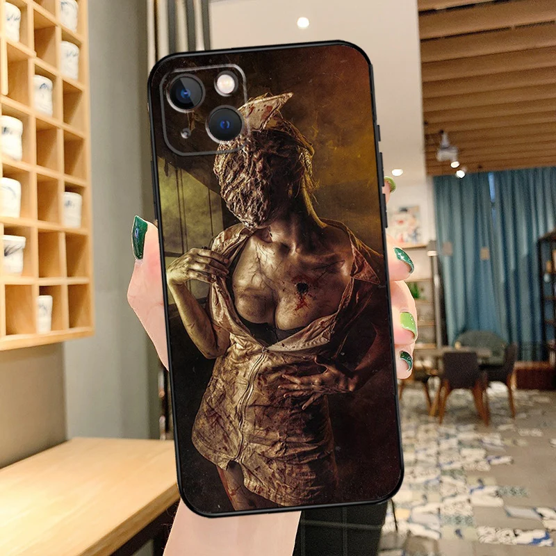 Silent Hill Enfermeira Caso de Telefone Para iPhone 13 Pro Max 16 15 11 12 14 Pro Max mini XR 15 16 Plus 16e Capa Coque