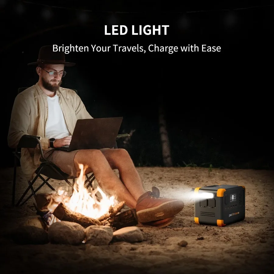 Портативная электростанция E500LFP, солнечный генератор 600 Вт/576 Втч с резервной батареей LiFePO4 для быстрой зарядки, идеально подходит для домашнего использования RV T