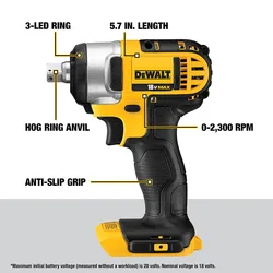 DEWALT DCF880 20V MAX Cordless Brushless Impact Wrench 203N.m Rechargeable Electric Wrench Power Tools (Tool Only)