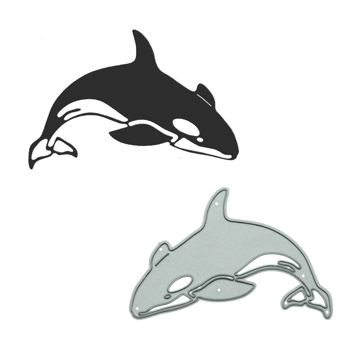 Metal Cutting Dies Killer Whale Orca Pattern Scrapbooking Diy Ocean Card Supply Cutter Stencil Clip Art Paper Decorating Mold