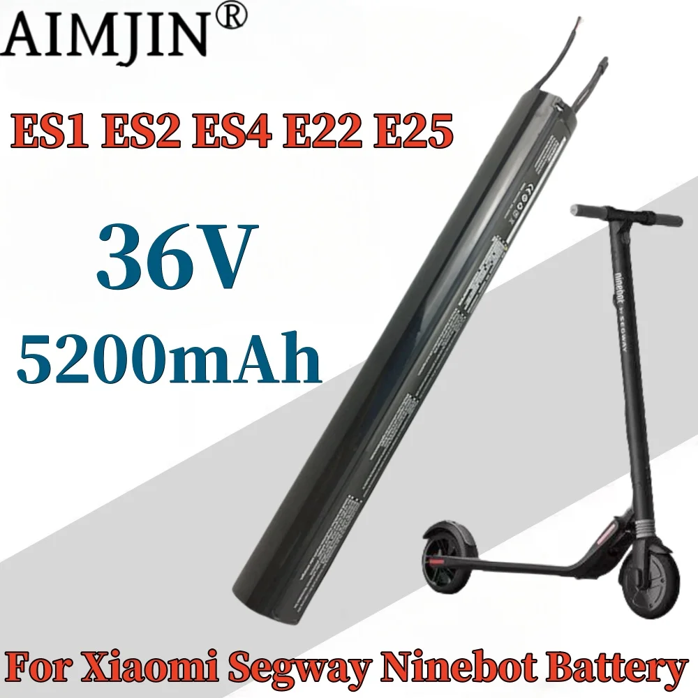 

36V 5200mAh Rechargeable Lithium Ion Battery, For Ninebot Scooter ES1 ES2 ES3 ES4 Smart Electric Scooter Battery