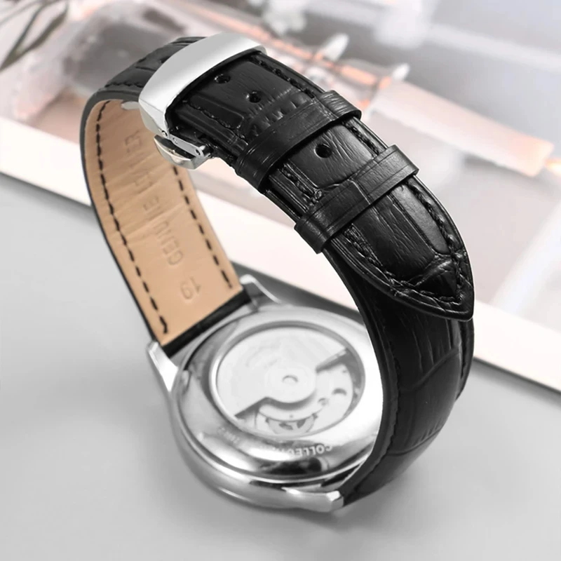 Universal Brand Extended Leather Watch Strap With 12/14/16/18/19/20/21/22/23/24mm