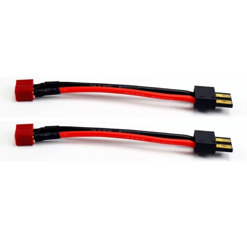 5/10 قطعة 10 سنتيمتر 14AWG عمداء T التوصيل إلى TRX ذكر شاحن أنثي موصل كابل لبطارية ليبو RC أجزاء