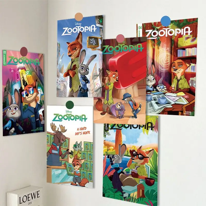 

Disney Zootopia animated cartoon cute poster creative personalized student bedroom background wall decoration wall sticker gift