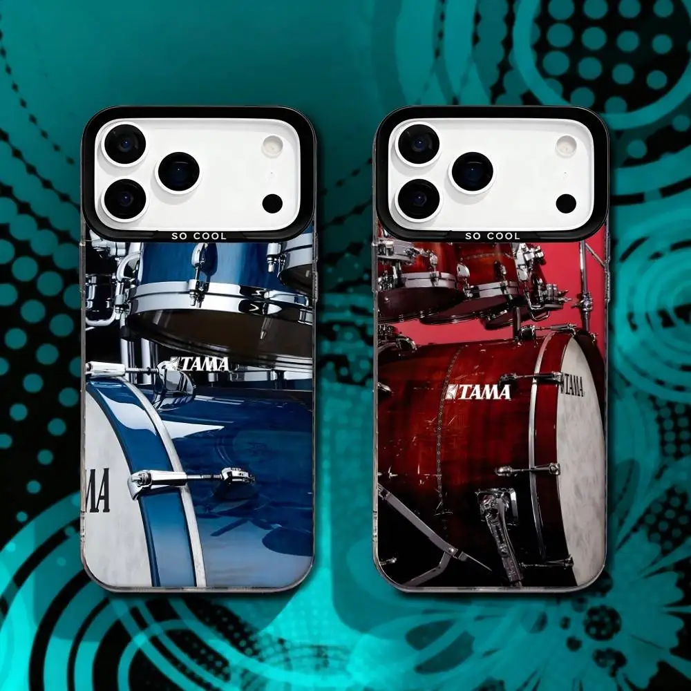 

T-Tama Drums For iPhone 17,16,15,14,13,12,X,8,Pro,Max,Plus,SE4,Air,Mini Anti-Slip Black IMD Matte Case