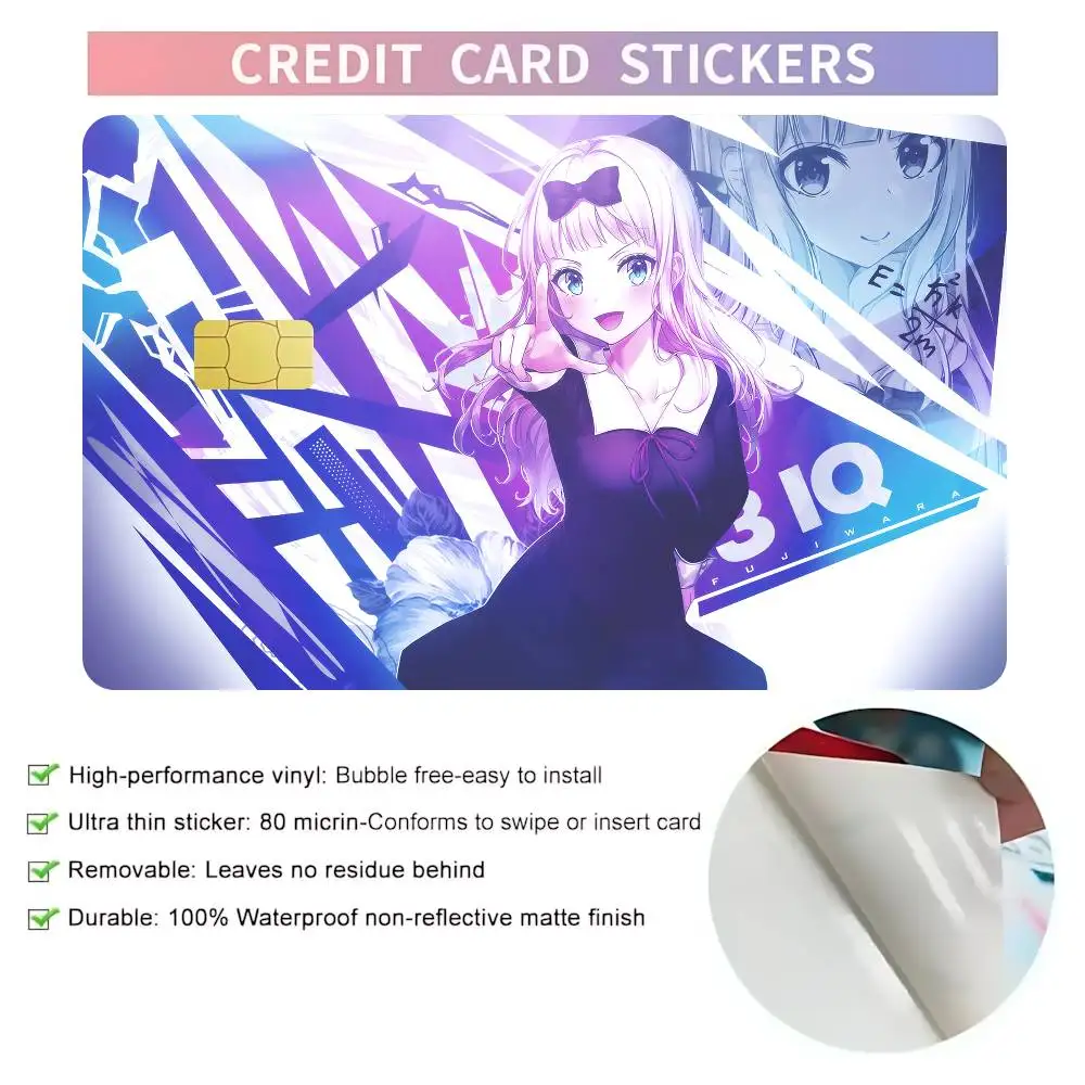 Kaguya Sama Love Is War ملصقات بطاقات كرتونية مزخرفة صغيرة مقاومة للماء 4 قطعة ملصق بطاقة جديد مضاد للخدش #2
