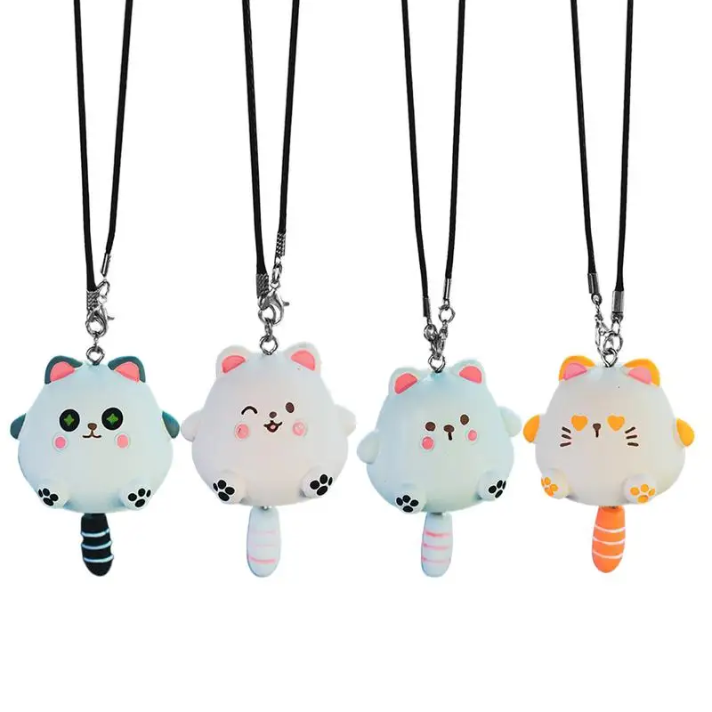 Cat Car Charm Lucky Cat Car Rearview Ornament Car Rearview Pendant Decoration Car Hangable Resin Kitten Accessories