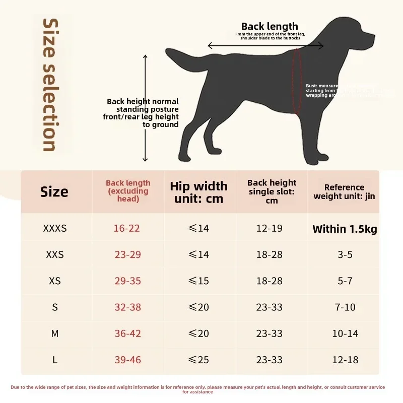 Dog Wheelchair Rear Leg Support Hind Limb Assistance Pet Mobility Aid Rehabilitation Helper Exercise Support Adjustable Small