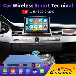 Wireless AI box CarPlay Android Auto Interface for Audi A8/A8L 2010-2017, Supports Mirror Link AirPlay Car Play Maps  Whatsapp