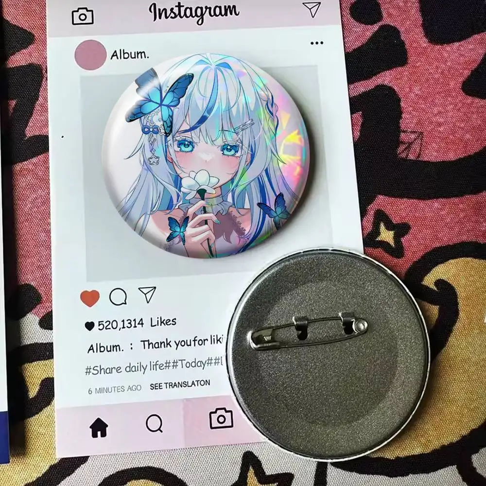 Stellive Aokumo Rin  Laser Badge Applicable For Backpack Clothes Hats Decor Creative Accessories