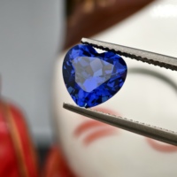 Top Lab Grown Sapphire Gemstone Heart Shape Royal Blue Synthetic Sapphire Gems Loose Stone With AGL Certificate for Jewerly Make