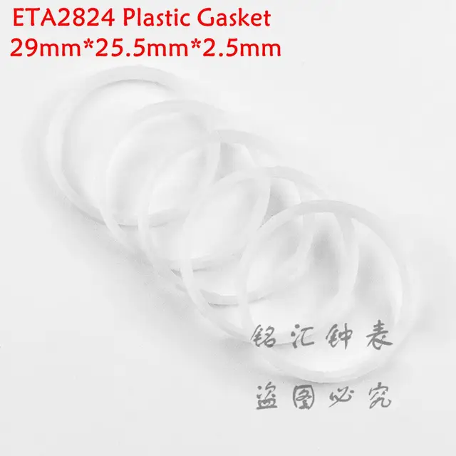 5 PCS Plastikowy pierścień wewnętrzny Obudowa zegarka Poduszka Mocowanie Plastikowa uszczelka pierścienia dystansowego do części zegarka z mechanizmem ETA 2824 PT5000